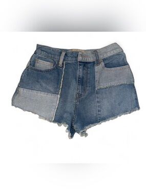 Hollister- Vintage High Rise Patchwork
Denim Shorts, SIZE 1 / 25
